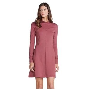 Toad & Co. Fernview Long Sleeve dress Dusty Red Mauve